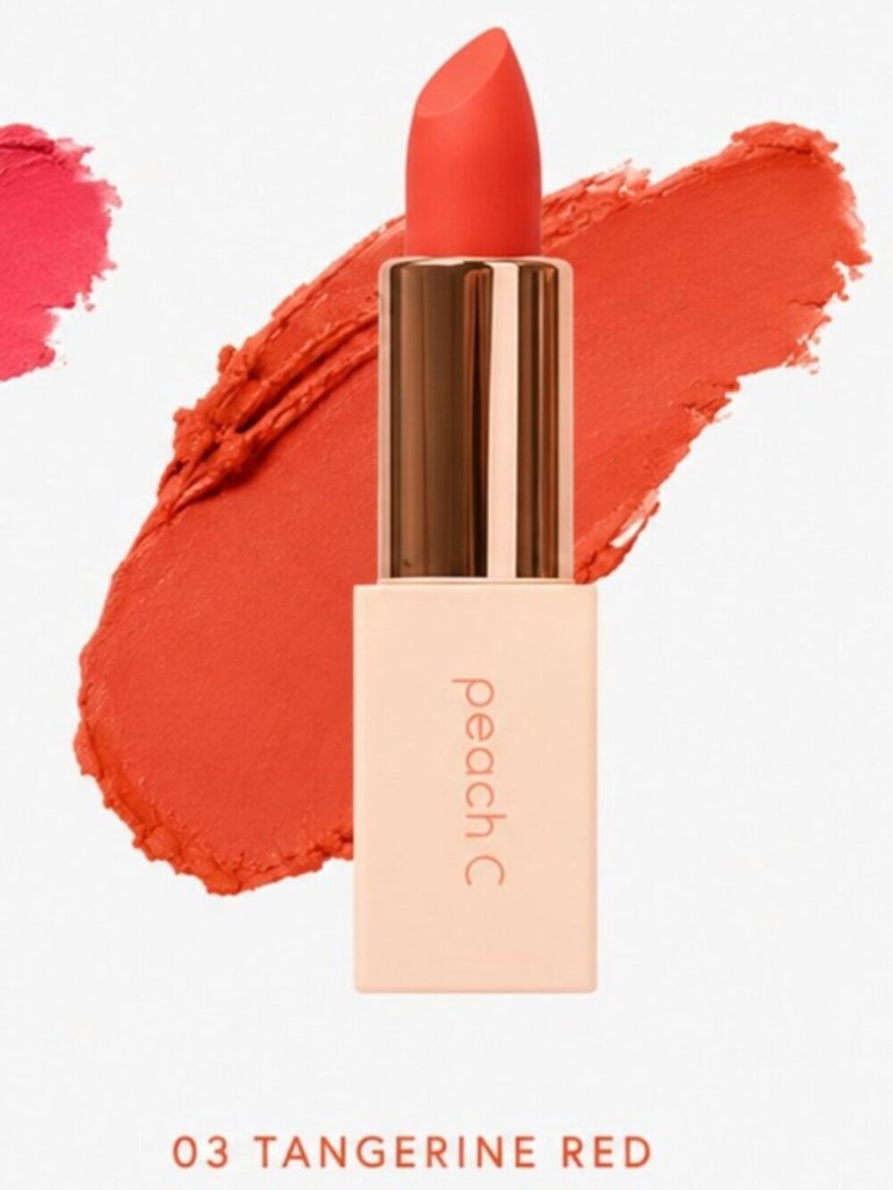 PEACH C Easy Matte Lipstick 04 Tangerine Red NIB